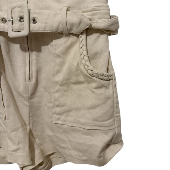 Heyson Cream Zip-Up Denim Romper - Picture 2 of 4